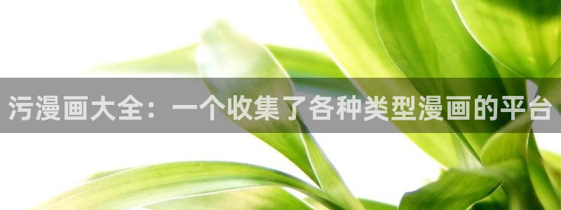 韩漫韩网入口：污漫画大全：一个收集了各种类型漫画的平台